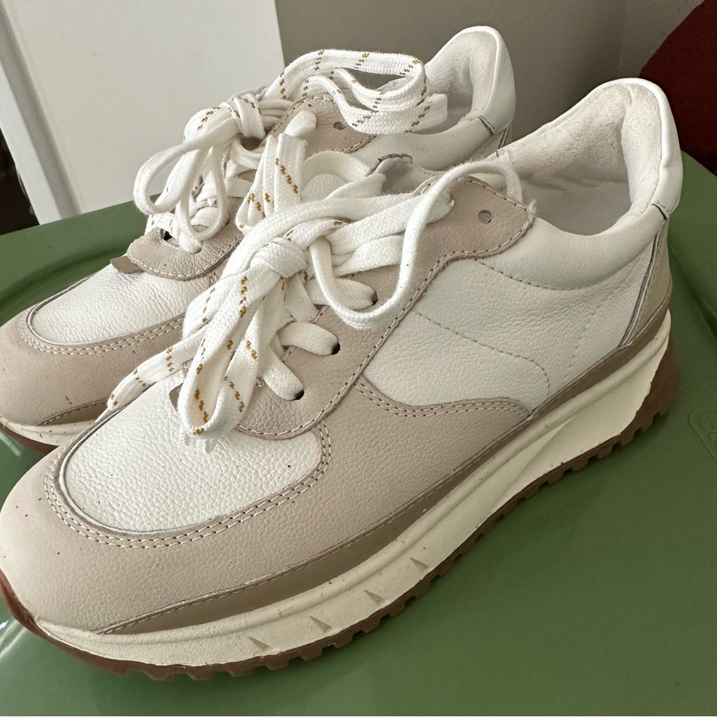 Madewell Kickoff Trainers Sz 6.5 Women/ 5 Men Beige Nwi